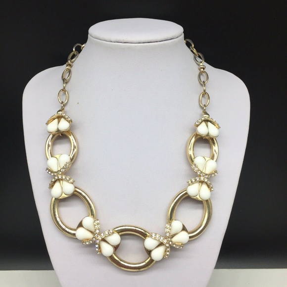 Talbots Jewelry - Talbots Gold Tone Chain Link Rhinestone Necklace